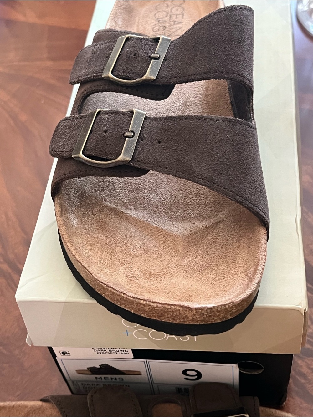 Mens Ocean Coast Brown Sandals Size 9 New